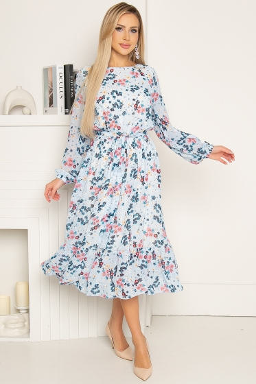 Платье "Флора" (голубая мечта) П3305