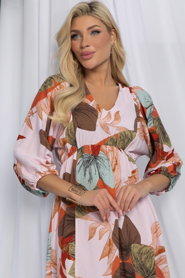 Платье Неповторимая (бежевое) П13138-34М