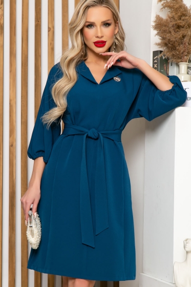 Платье "Лесли" (лазурно-синее) П4691