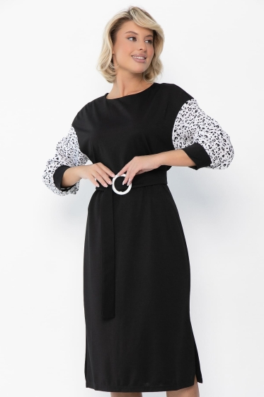 Платье Мисс Элегантность НЬЮ (черно-белое) П12764-18