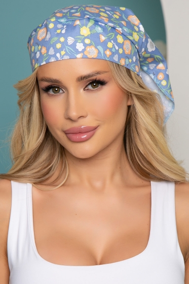 Бандана-косынка (васильки, голубая) БК9