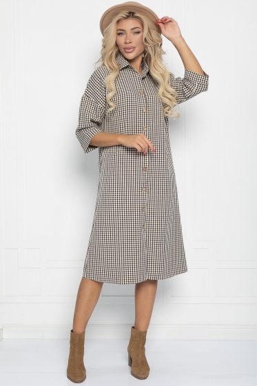 Платье Кэсси (клетка) П11219