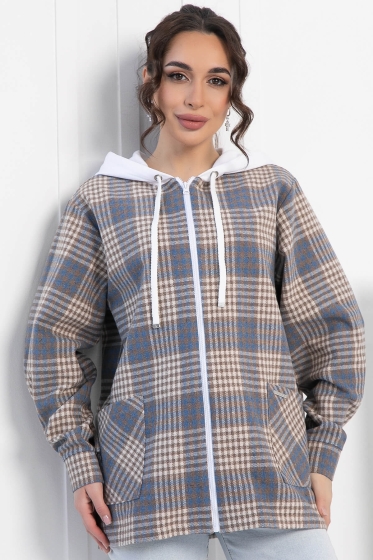 Рубашка Руслана (бежево-коричневая) Б12916-44М