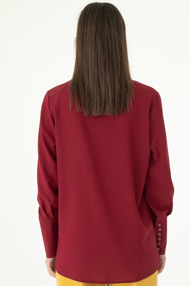 Блуза "Вернисаж" НЬЮ (бордо) Б7133