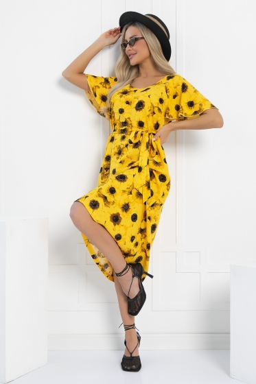 Платье Теплое лето (желтое) П12878-19М