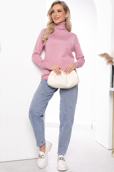 Водолазка "Зимняя история" (пыльная роза) Б7839