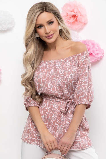 Блуза "Мария" (пыльная роза) Б5916