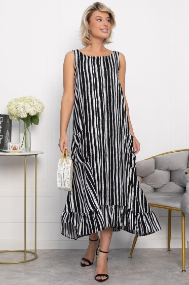 Сарафан Нимфа (черно-белый) П14052-10М