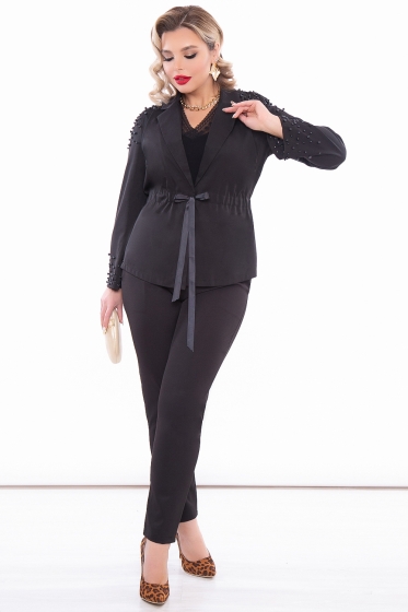 Костюм с брюками "Жемчуг" (блэк) К3094