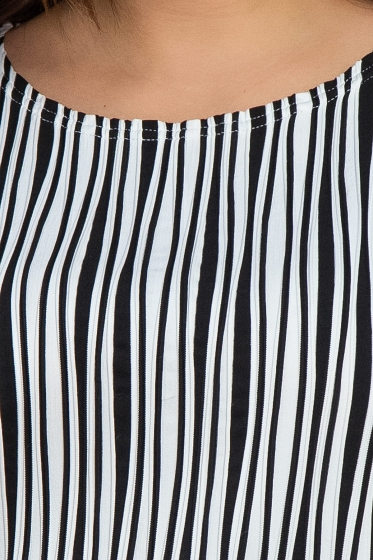 Блуза Альхена (черно-белая) Б13317-3М