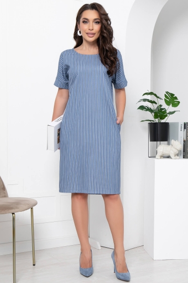 Платье "Покоряя сердца" (джинс) П6010