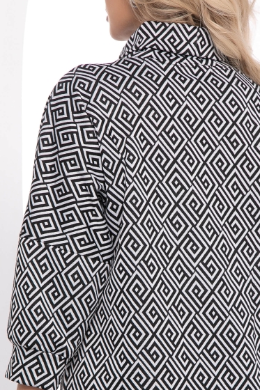 Платье "Никс" (черно-белое) П8277