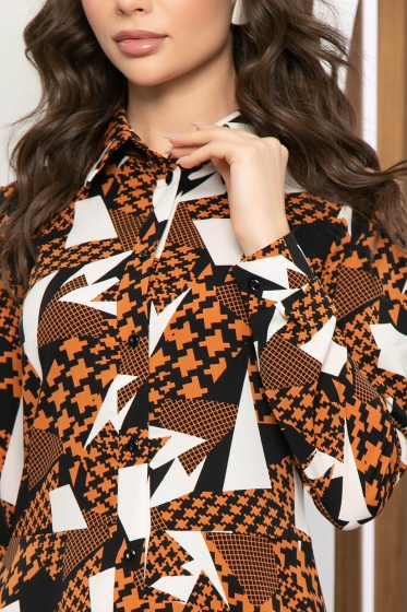 Платье "Идеалистка" (блэк/горчица) П4920