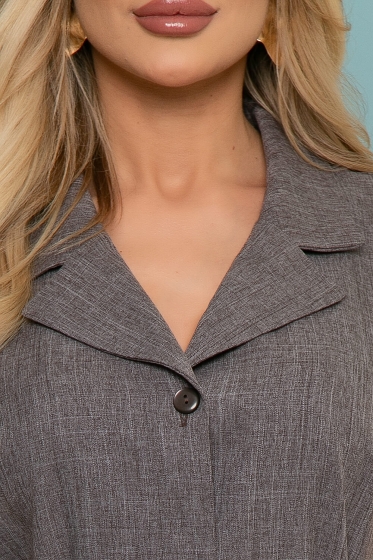 Платье "Августина" (темно-серое) П3682