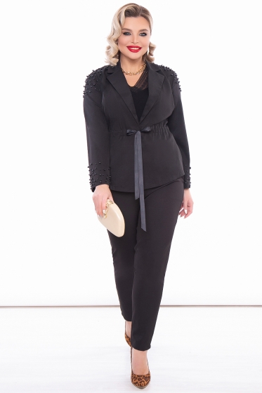 Костюм с брюками "Жемчуг" (блэк) К3094
