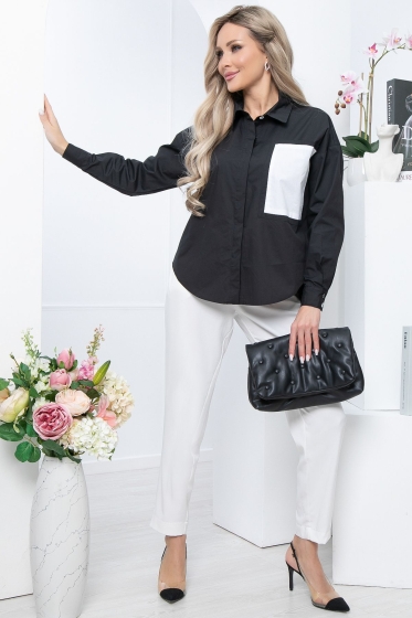 Рубашка "Акцент" (черная) Б4266