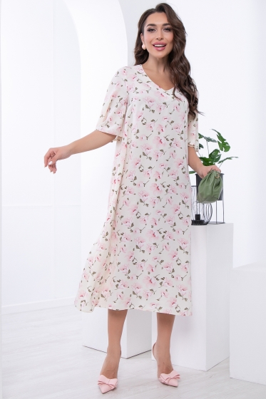 Платье "Натали" (светло-желтое) П6746