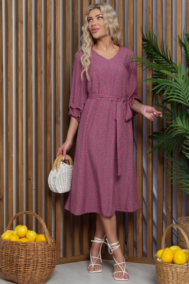 Платье Аглая (серо-розовое) П13366-4М