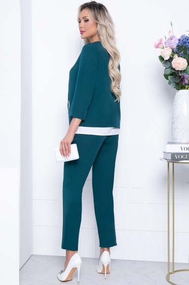 Костюм тройка "Стефания" (грин) К7113