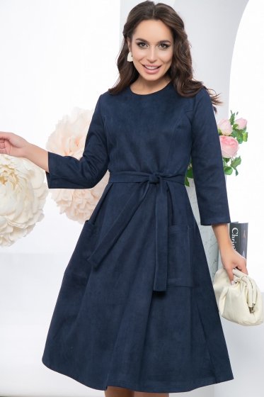 Платье "Верный выбор" (темно-синее) П5381