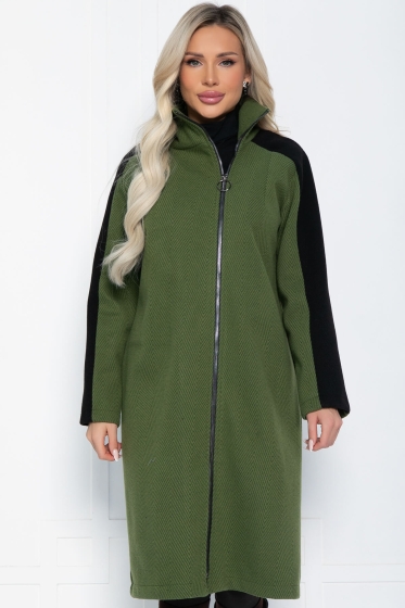 Пальто на молнии Клариса (фисташка) Б12498-13