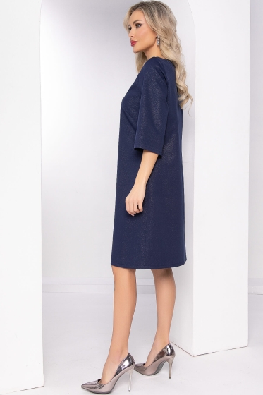 Платье "Показ мод" (темно-синее) П8072