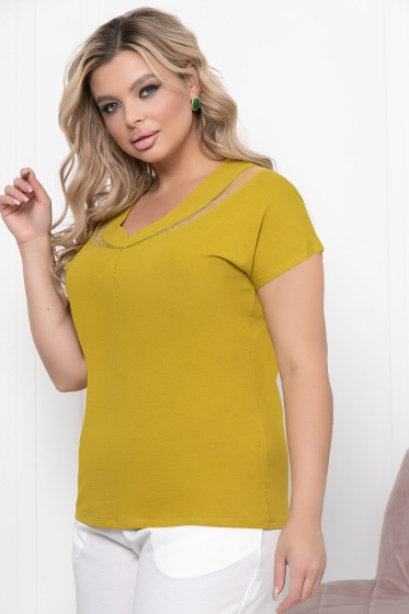 Блуза "Луиза" (горчица) Б6023