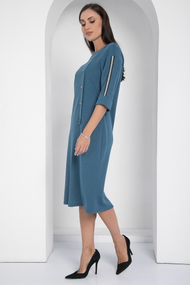 Платье Простота в деталях (джинс) П12622-5
