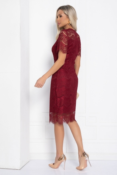 Платье Бритни (бордовое) П12318-29