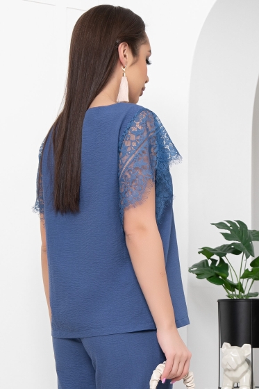 Блуза "Мадина" (джинс) Б5978