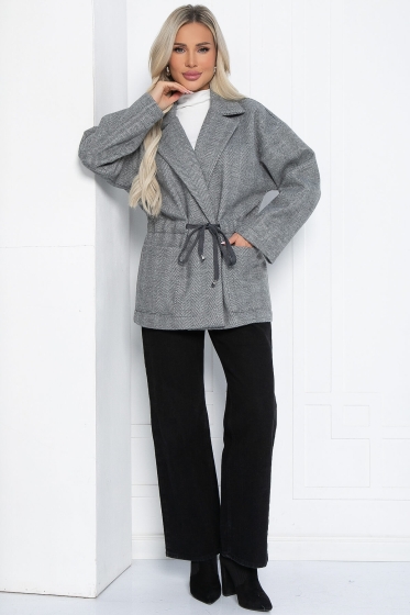 Пальто- пиджак (светло-серое) Б12399-7