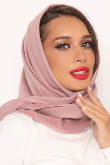 Косынка с отворотом (пыльная роза) КО2