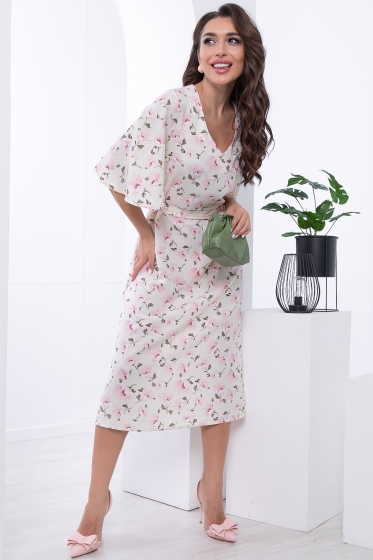 Платье "Натали" (светло-желтое) П6746