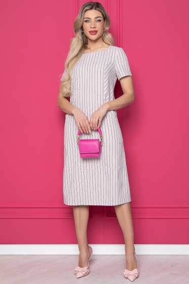 Платье Теплый день серое П10118