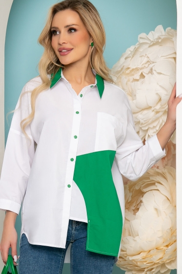Рубашка "Тенденция весны" (грин) Б3420