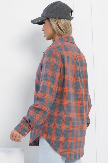 Рубашка Денни (серо-оранжевая) Б13098-7М