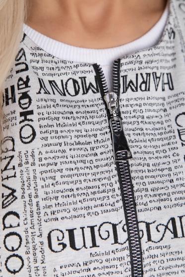 Бомбер Дана (черно-белый) Б10045