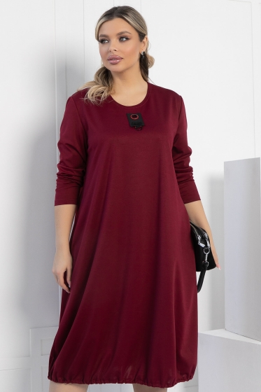 Платье Я жду тебя (бордовое) П12312-15