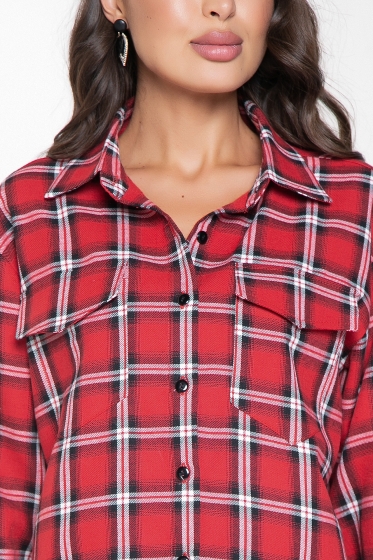 Костюм "Модный аутфит" (красная клетка) К2525