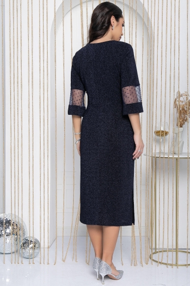 Платье Стрекоза (темно-синее) П12076