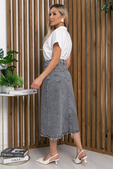 Юбка Италия (серая) Ю13277-4М