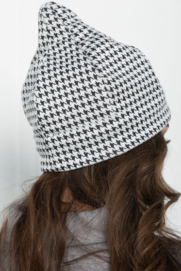 Шапка-пипетка (черно-белая) ШП01