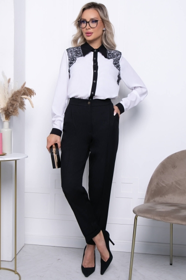 Блуза "Аника" Б7256 (белая)