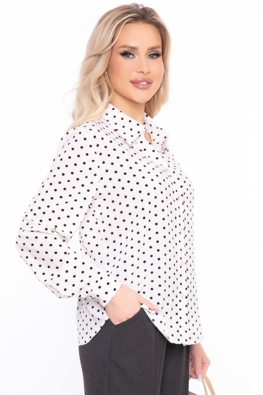 Блуза "Джуди" (белая, горох) Б3001