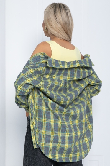 Рубашка Денни НЬЮ (серо-желтая) Б12873-7М