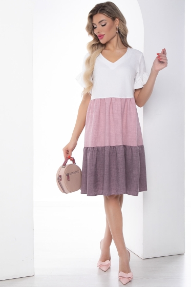 Платье "Летний поцелуй" (пыльная роза) П9054