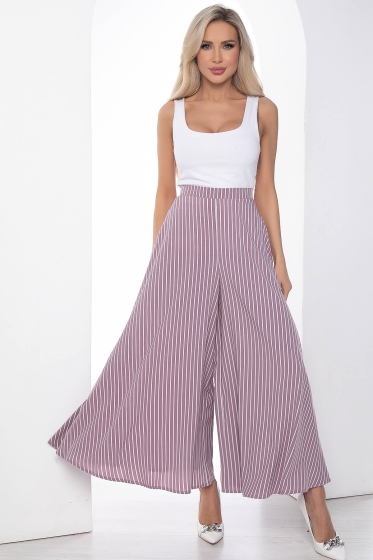 Брюки Камелия пудра/полоска Б10172