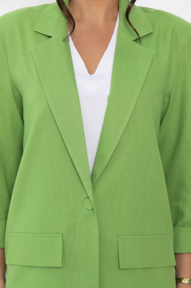 Пиджак льняной Мэрлин (зеленый) Б13961-7М