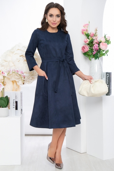 Платье "Верный выбор" (темно-синее) П5381