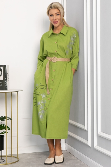 Платье Мирослава (зеленое яблоко) П13702-7М